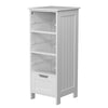 Bathroom Cabinet Storage 4 Drawer Free Standing Cupboard Furniture Unit White