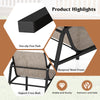 Morden Conversation Bistro Set w/Square Side Table-Brown