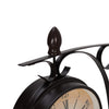 Creative Simple Double Sided Iron Bracket Wall Clock In&Outdoor Hanging Clock UK