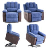 Electric Powered Lift Recliner Sofa Massage Heated Armchairs for Elderly Blue