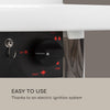Gas Patio Heater Outdoor Heating 50 mBar 11.2 kW 360 ° View Portable Silver