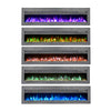 Electric Black 50" Wall Fireplace LED Wall Inset Into Fire with Freestanding Leg