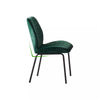 Set of 2 Velvet Dining Chairs Upholstered Armless Side Chairs Thick Cushion Seat