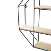 Book Shelves Wall Mounted Black Display Shelf Storage Rack Decorative Open Unit
