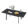 Adjustable Dining Table Extendable Marble Stone Kitchen Table For Small Spaces
