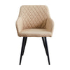 Set of 2 Armchairs Dining Chairs with Arms Velvet PU Faux Leather Chairs Kitchen