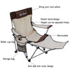 Folding Outdoor Chair Camping Garden Fishing Recliner Seat Furniture w/ Footrest