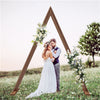 Rustic Triangle Wedding Arch Thicken Wooden Backdrop Stand Wedding Arbor Frame