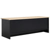 Modern 120cm Rattan TV Stand Cabinet Entertainment Unit Matt 2-Door Storag Space
