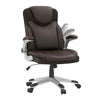 Executive Office Chair PU Leather Computer Desk Chair w/ Rocking Function Brown