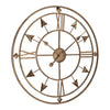 GARDEN WALL CLOCK ROMAN LARGE INDOOR OUTDOOR NUMERALS GIANT OPEN FACE METAL 60CM