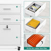 Mobile Filing Cabinet Wood 3 Drawer Storage Shelf File Cabinets Printer Stand