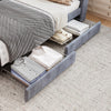 Upholstered Bed 3ft Single Bed Frame Daybed with 2 Drawers & Storage Compartment