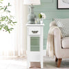 Narrow Nightstand Living Room 2 Tier Side Table