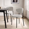 Dusk Mia Taupe Boucle & Black Metal Set of 2 Dining Chairs RRP £150