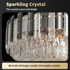 Luxury Crystal LED Ceiling Light Living Room Accent Chandelier Lamp Easy Install