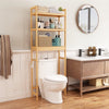 3-Tier Bamboo Over The Toilet Bathroom Shelf Cabinet Corner Storage Rack