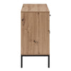 Dusk Willow Oak Effect & Black Metal 2 Door Sideboard With Drawers RRP £299