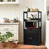 Freestanding Bookcase Bathroom Storage Cabinet Kitchen Cupboard Shelf W/ 2 Doors