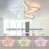 RGB LED Ceiling Fan Light Dimmable Chandelier Living Room Lamp W/ Remote Jagqcgq