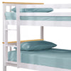 Kids Bunk Beds Double Pine Wooden Bunk Beds With Mattresses 3FT Single Bed Frame