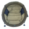 Moon Chair Folding Wide Round Fishing Chair Padded Adjustable Legs Dark Green