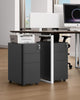 Metal File Cabinet with 3 Lockable Drawer Mobile Filing Cabinets for Home Office