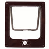 Lockable Pet Door 4Way Locking Small Medium Large Dog Cat Flap White/Brown Frame