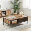 Distressed Wooden Coffee Table Living Room Tea Table Vintage Industrial Style
