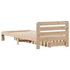 Bed Frame without 90x190 Solid Wood Pine O4G8