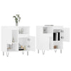 Lechnical Sideboards 2 pcs White Engineered Wood,Sideboard Storage J8V3