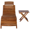 Solid Acacia Wood Folding Garden Table Outdoor Coffee Furniture