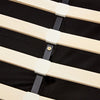 UPHOLSTERED OTTOMAN BED 4FT6 DOUBLE LED HYDRAULIC BED FRAME WITH STORAGE BLACK