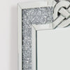 Rectangle Silver Mirrors Shiny Crystal Diamond Big Wall Mirror Living Room Decor