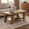 47.24'' Farmhouse Coffee Table, Wooden Center Table with Storage for Living Room