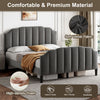 Panel Plush Upholstered Bed Frame 4ft6 Double Bed With Headboard & Footboard