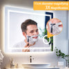 120cm Backlit LED Bathroom Mirror Antifog 3X Magnify Clear Vanity Mirror UK Plug