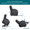 Electric Power Lift Recliner Chair Leather Armchair Sofa W/ Cup Holders Black PU