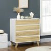 Two-Tone - 4-Drawer Storage - Modern Chest of Drawers with 4 Wooden Legs