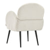 Tub Chair Modern Accent Chair Curved Back Teddy Upholstered Armchair metal Legs