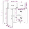 Sideboard Grey Sonoma 69.5x34x90 cm Engineered WoodNew