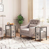 Side Table Narrow Bedside Table Nightstand Greige 30 x 48 x 61.5 cm