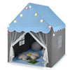 Kids Playhouse Tent Toddler large Castle Fairy Cotton Tent w/Star Lights Blue