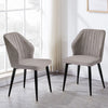 2× Faux Leather Dining Chairs Restaurant Chair Set Soft Seat Angel Back