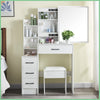 Dressing Table Mirror & LED Light Stool Makeup Vanity Set Desk Organizer Dresser
