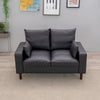 2 Seater faux leather/Linen Fabric Love Seat Sofa Armchair with Footstool Couch