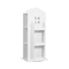 360° Rotating 3 Tier Bookcase Kids Book Shelf Storage Rack Toys Display Stand UK