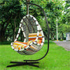 85" Metal Hammock Chair Stand Air Porch Swing Hanging Chair Holder Freestanding