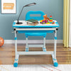 Kids Desk & Chair Set Height Adjustable Study Table with Tilting Tabletop Blue