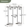 Industrial Pipe Clothing Rack Wall Mounted Corner Clothes Rail Closet System Rod